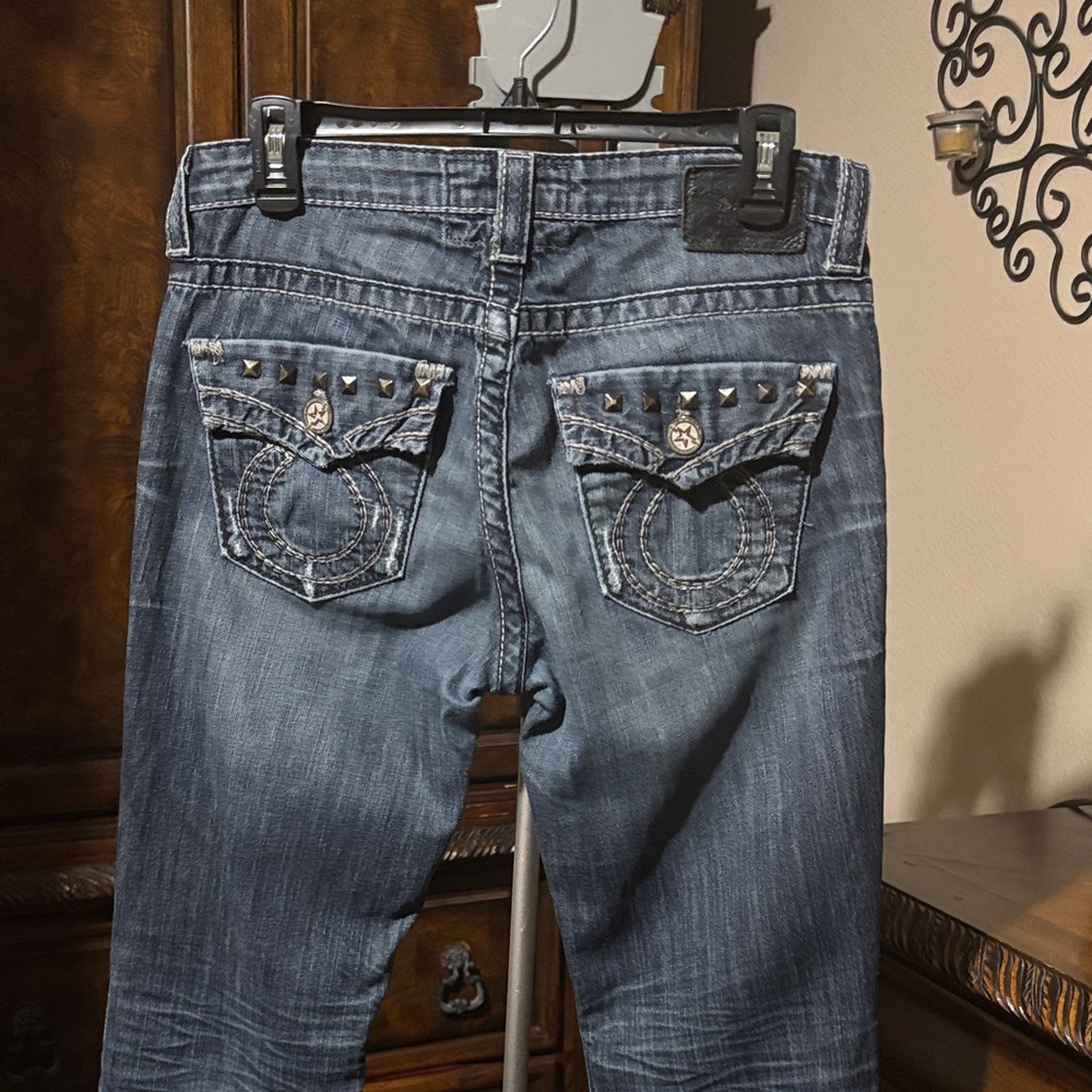 Big Star Women's Blue Studded Boot Cut Jeans